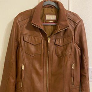 Michael Kors Brown Leather jacket XL